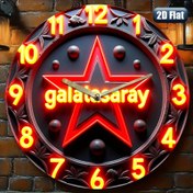 Resim Galatasaray Arma Metal Duvar Saati - 20.32cm Yuvarlak Akrilik Kuvars, Sessiz Çıkış Yapmayan, Yıldız ve Çiçek Motifleriyle Canlı Kırmızı ve Siyah Tasarım, Ev, Ofis, Kahve Dükkanı Dekoru veya Hediye Fikri İçin Mükemmel, Hediye Ürün | Spor Temalı Dekor | Dayanıklı Duvar Sanatı, Saat Duvar Dekoru 