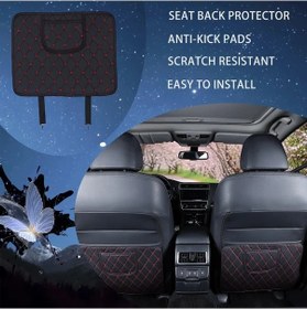 Resim Dashanshop Ford Edge 2020-2023 Oto Kolçak Koruyucu Saklama Çantalı Siyah Kırmızı 2li Set 