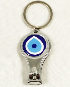 Resim Nazar Boncuk Desenli Tırnak Makaslı Anahtarlık Çok Renkli 