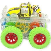 Resim Sürtmeli Işıklı Off-road Aracı - 7310 - Yeşil Çok Renkli 