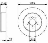 Resim FREN DİSKİ. ARKA. 269.2 /10.0-9.0 MM 