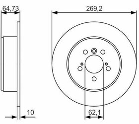 Resim FREN DİSKİ. ARKA. 269.2 /10.0-9.0 MM 