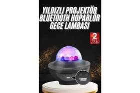 Resim Marsilyan Dönen Işıklı Disko Topu Projektör Müzik Çalarlı Disco Speaker 
