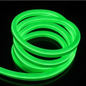 Resim Neon Şerit Led 220 Volt Esnek Silikonlu Aydınlatma + Fiş Dahil 7 Mt-yeşil 