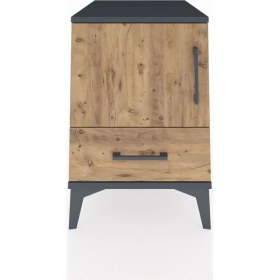 Resim Kronos Komodin 2 Raflı Tek Çekmeceli Tek Kapaklı 44X59X64 Antrasit-Çam 