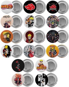 Resim Naruto Çanta Rozeti Seti 16 Adet En Büyük Boy 5.8cm İğneli Broş 