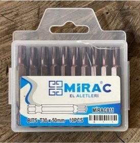 Resim Mrc T30 Bits Uç Crv 50mm Buldex Vida Sıkma Ucu T30 Tork Vida Ucu 10adet 