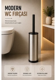 Resim Tuvalet Fırçası Wc Klozet Fırçası Krom 