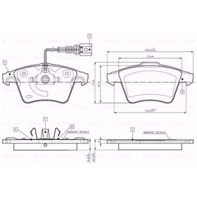 Resim Vw Transporter V 2.5 Tdi 2003-2015 Bosch Ön Fren Balatası 