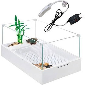 Resim Sobo Filtreli Lambalı Cam Kaplumbağa Bahçesi 60x35x25 Cm 162-59022.03 