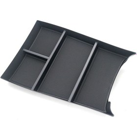 Resim Anjiexun Rivian R1t R1s 2022 2023 İçin Orta Konsol Alt Düzenleyici Tepsi 