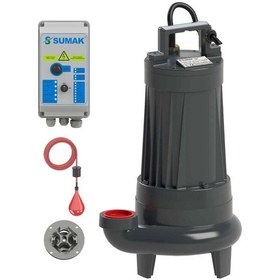Resim Sumak Sbrt50/3-p 5.5hp Trifaze Parçalayıcı Bıçaklı Foseptik Dalgıç Pompa 