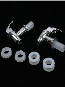 Resim Cam Sebil Ve Damacana Yedek Musluğu 2'li Set Gümüş 