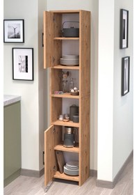 Resim 2 Kapaklı 6 Bölmeli Çok Amaçlı Dolap Alya Çok Amaçlı Mutfak Dolab 