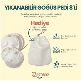 Resim Yıkanabilir 8'li Kumaş Göğüs Pedi 