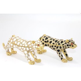 Resim Swarovski Taşlı Tekli Leopar Model 1 