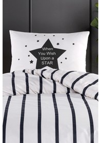 Resim Kolay Ütülenir Nevresim Takımı Tek Kişilik Funnystar Siyah-beyaz Siyah-beyaz 