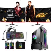 Resim Ramtech RG540-1030 M165 Duo I5-4570 16RAM 480SSD RX550 23,6 Curved Çift Monitörlü Oyun Bilgisayarı 