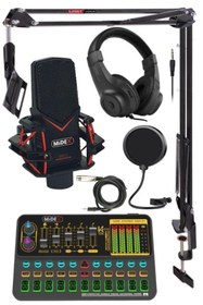 Resim Hype Store GMX-1 Platinium Head Set Condenser Mikrofon Ses Kartı Kulaklık Canlı Yayın Paketi 