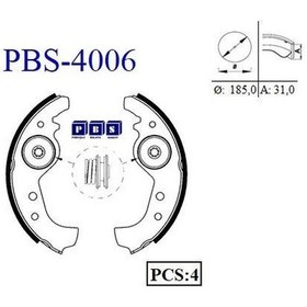Resim Pbs-4006 - Kampana Balata Uno 60 185 31 