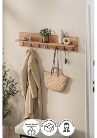 Resim Bofigo Portmanto Duvar Askılığı Elbise Askılığı Yıldız Çam 91 Cm Çam 