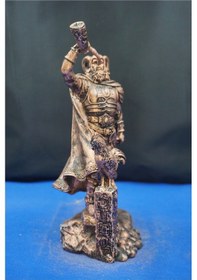 Resim Heimdall Heykel Biblo Tasarım 26 Cm Mitolojik Obje, Hediyelik Ve Ev Dekor Bakır 