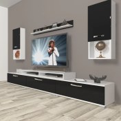 Resim Decoraktiv Ekoflex 270DA Mdf Tv Ünitesi Tv Sehpası - Beyaz - Siyah 