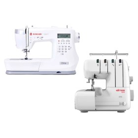 Resim Singer Elite CE677 Elektronik Dikiş Makinesi ve Elmas 328 Ev Tipi Overlok Makinesi Avantajlı Paket 