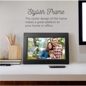 Resim Kingboss 10 Inç Lcd Ekran Dijital Fotoğraf Çerçevesi Müzik Çalma Video+mp3 