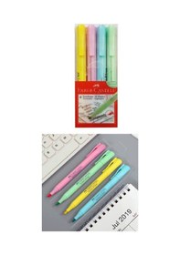 Resim Pastel Renkler Fosforlu Kalem 4 Lü 1 Paket Faber Castell Textline 