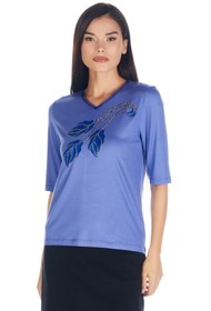 Resim Kadın Lale\u002Ftulip Viskoz-lycra T-shirt Bluz 