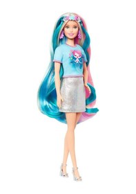 Resim Barbie Rengarenk Saçlar Bebeği Ghn04 