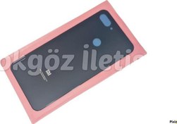 Resim Xiaomi Mi 8 Lite Arka Kapak Batarya Pil Kapağı (CAM) SİYAH Tkgz