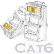 Resim RJ45 CAT6 Jack Konnektör Altın Kaplama Ethernet Uç 8P8C 100'lü Pa 
