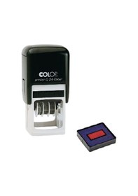 Resim Colop Q24 Tarih Kaşe Tr Siyah Kasa Mavi Keçe - 24 x 24 MM 