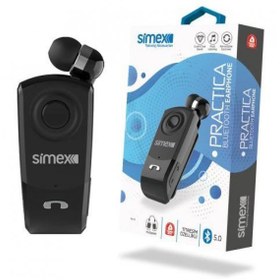 Resim Simex Bluetooth Makaralı Mikrofonlu Tekli Kulaklık Sbk-02 Pratica Siyah 