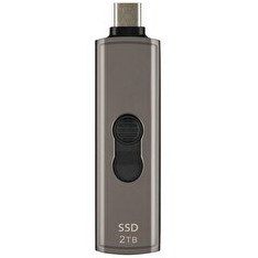 Resim Transcend TS2TESD330C 2 TB Type-C 10Gbps Gizlenebilir Başlıklı Taşınabilir Metal Kasa SSD 