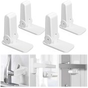 Resim 4 Adet Çocuk Güvenlik Dolap Kapısı, Bebekler İçin Kapı Koruyucuları, Yaşlıları Ve Çocukları Korur, Kapılar Ve Dolap Kapakları İçin İdeal Kapı Kolu Kilitleri 