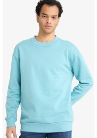 Resim Defacto Boxy Fit Bisiklet Yaka Baskılı Sweatshirt X8282az25augn203 Yeşil 