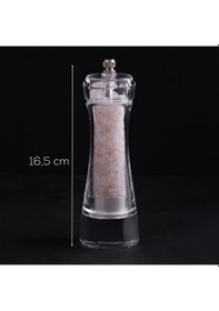 Resim Porsima 181002 Baharat Öğütücü Değirmen Baharat Değirmeni El Değirmeni Tuz Karabiber Öğütücü Baharatlık Şeffaf 