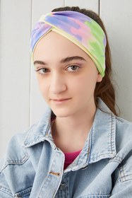 Resim Babygiz Kız Çocuk Batik Gökkuşağı Saç Bandana 