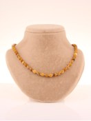Resim OSMANLI DEĞERLİ TAŞ Sertifikalı Jasper 6mm Düğümlü Kolye 
