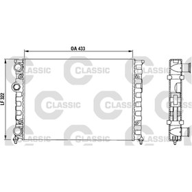 Resim Volkswagen Golf 3 Jetta Su Radyatörü Mekanik MT 430X322X34 