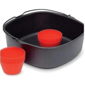Resim Xxl Uyumlu Trendooze Seti Philips Kit Izgara Hd9952/00 Gf Bakingmaster Airfryer Oz 