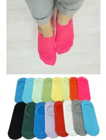 Resim WORTHY SOCKS 10 Lu Kadın Spor Ayakkabı Babet Sneakers Çorap Seti 10 Çift 