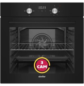 Resim Simfer Ankastre Set Siyah Dijital Power Turbo Fanlı Cam Ocaklı 3'lü Set (Fırın + Ocak + Davlumbaz) 