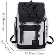 Resim Honeybeeshop Siyah Unisex Stitch Buyuk Kapasiteli Hafif Dayanikli Ayarlanabilir Askili Sirt Cantasi Siyah 