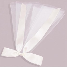 Resim BBA TULLE STORE 40cm GELİN DUVAK SADE duvak NİKAH DUVAK DÜĞÜN DUVAĞI,PARTİ DUVAK,MEZUNİYET DUVAĞI KIRIK BEYAZ 