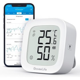 Resim Govee WLAN Higrometre ve Termometre, Uygulamalı Wi-Fi Nem Ölçer 