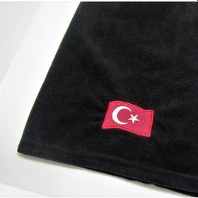 Resim Salarticaret Polar Boyunluk Bere Türk Bayrak Baskılı Siyah 